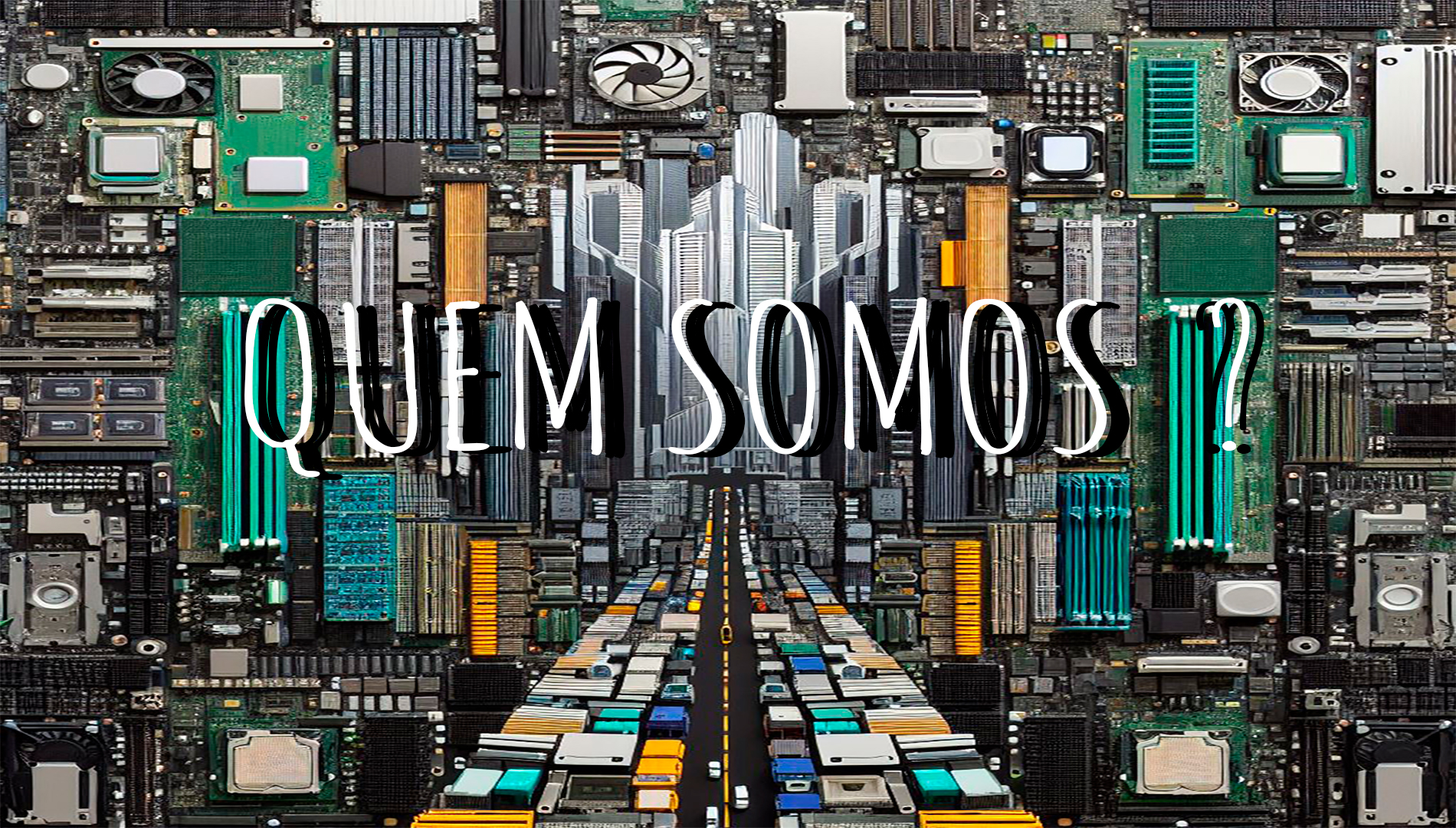 Cidade com tema tecnológico